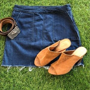 Tan Madden girl heeled mule